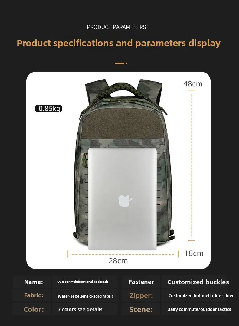 Multi-functional Camouflage Outdoor Backpack 20L — Army Green view 4