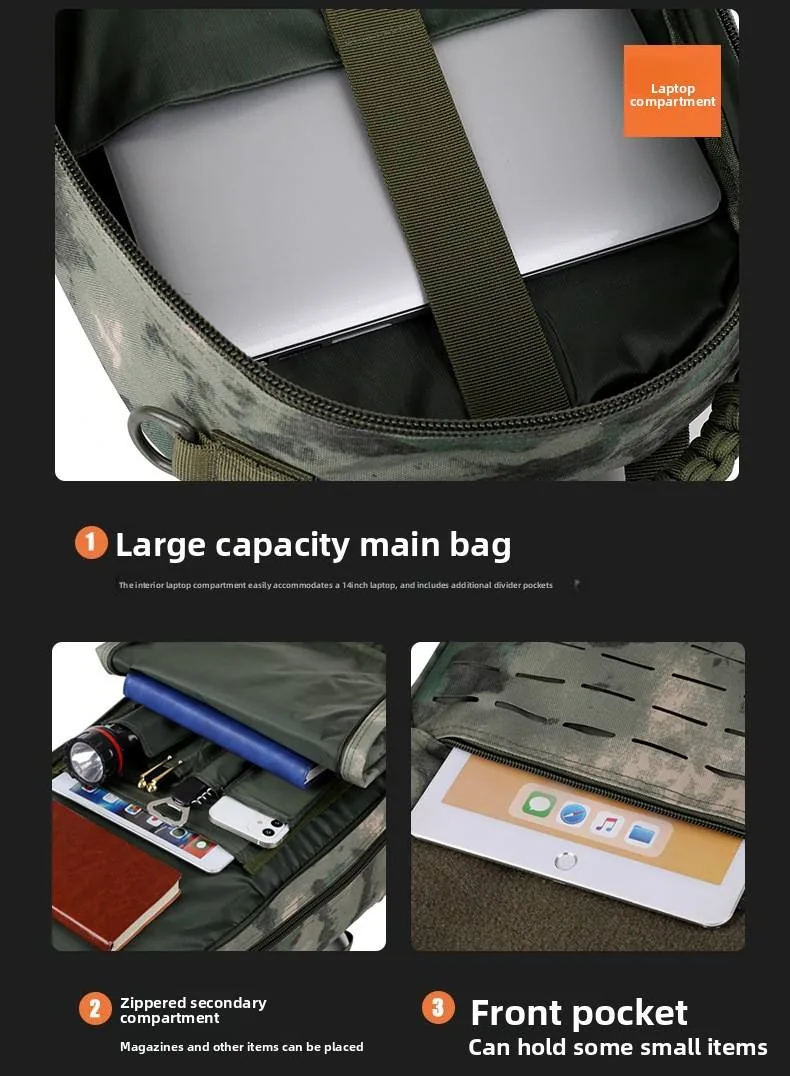 Multi-functional Camouflage Outdoor Backpack 20L — Army Green view 6