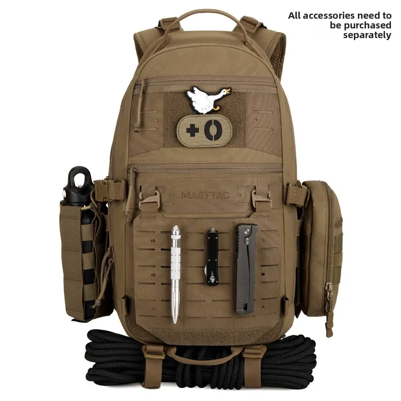 500D Denim Outdoor Backpack 35L — Black — Tactical Packs & Bags