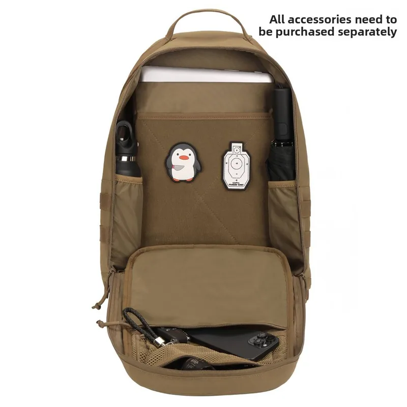 500D Denim Outdoor Backpack 35L — Black view 2