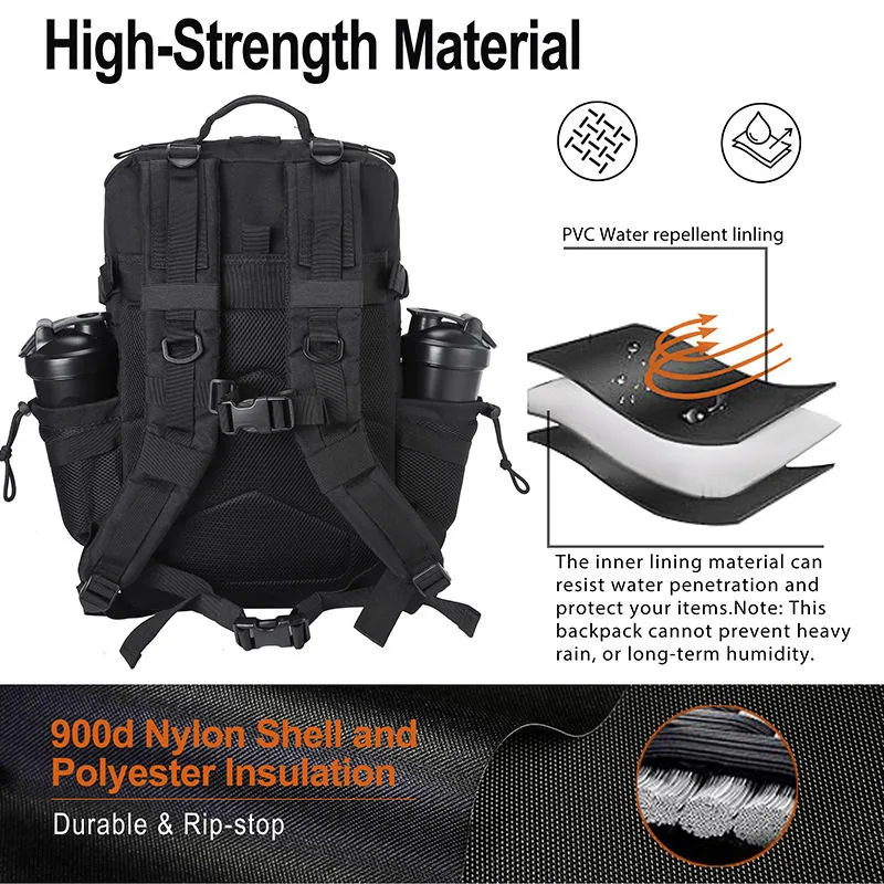 Factory Direct Unisex Outdoor Backpack 35L — Black view 4