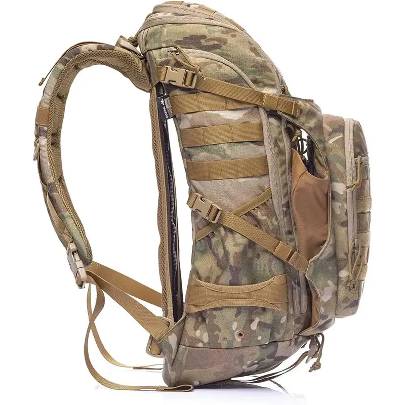 Large Waterproof Tactical Hiking Backpack — Black view 2