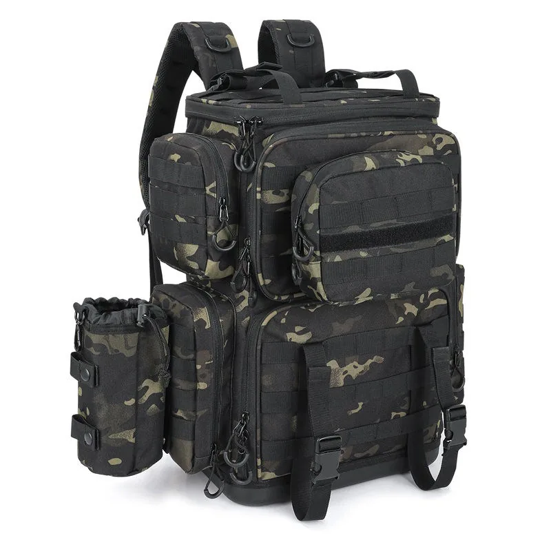 Tactical Fishing Tackle Backpack — Camouflage — Tactical Packs & Bags