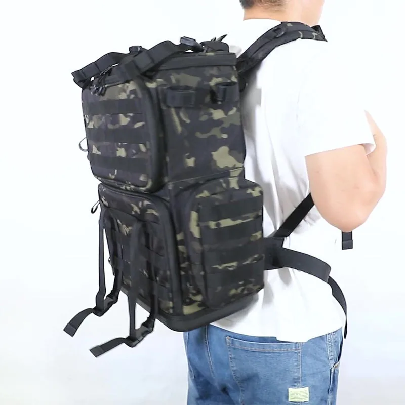 Tactical Fishing Tackle Backpack — Camouflage view 2