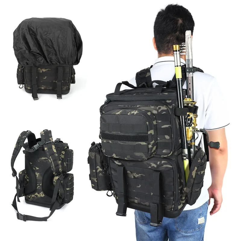 Tactical Fishing Tackle Backpack — Camouflage view 4