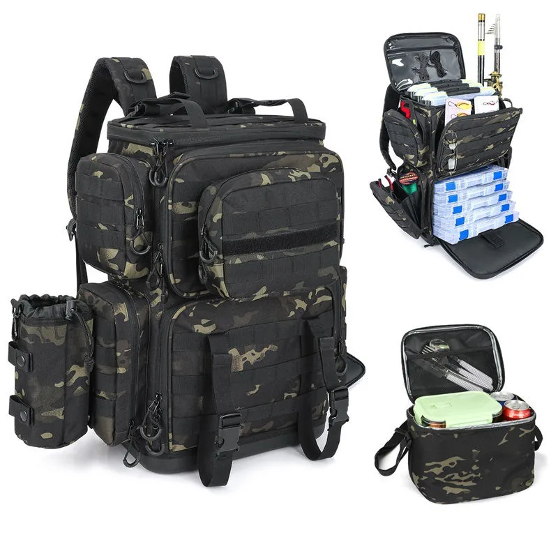 Tactical Fishing Tackle Backpack — Camouflage view 5
