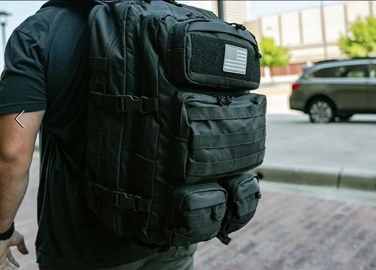 Heavy Duty Lightweight Oxford Backpack — Black view 6