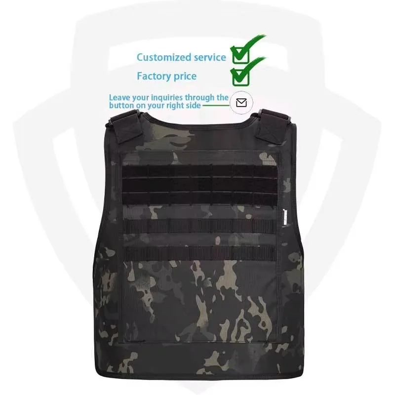 Tactical Camouflage Plate Carrier Vest — Woodland view 2