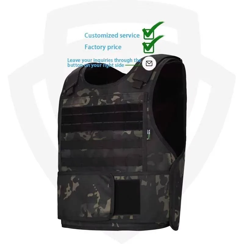 Tactical Camouflage Plate Carrier Vest — Woodland view 3