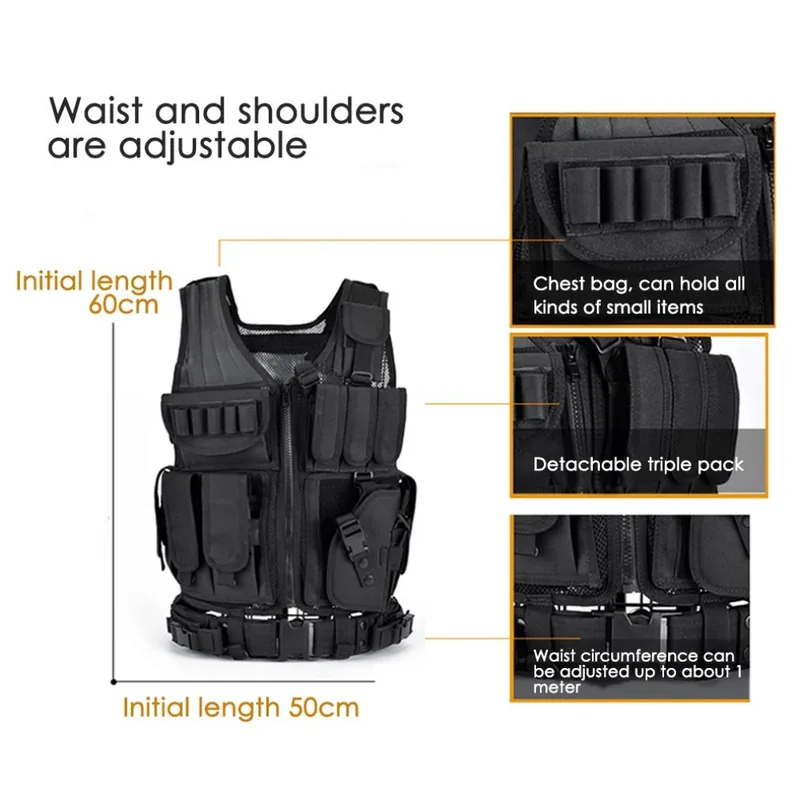 Ultra-Light Professional Tactical Vest — Black view 4