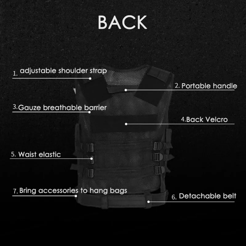 Ultra-Light Professional Tactical Vest — Black view 6