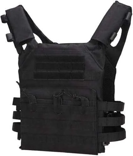 Lightweight Tactical Vest with Multiple Pockets — Black view 4