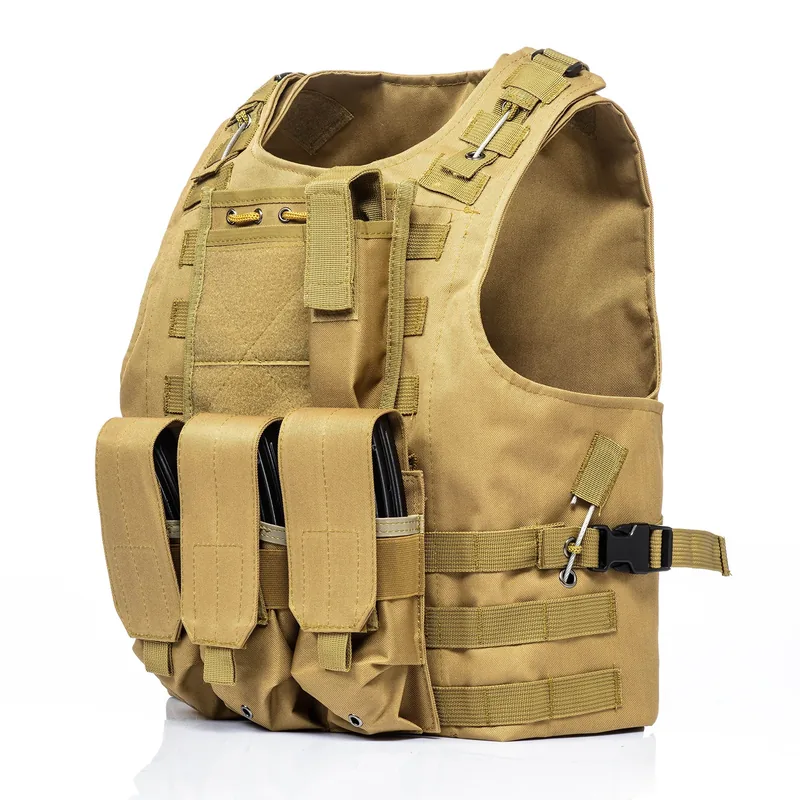 SWAT-Style Airsoft Paintball Tactical Vest — Black view 4