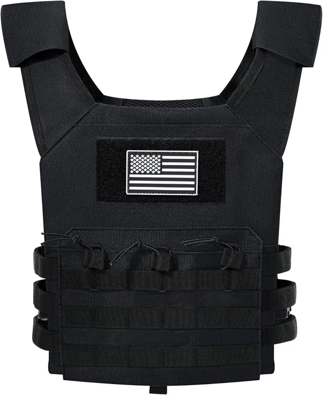 Youth Adjustable Training Tactical Vest — Black — Tactical Vests & Chest Rigs