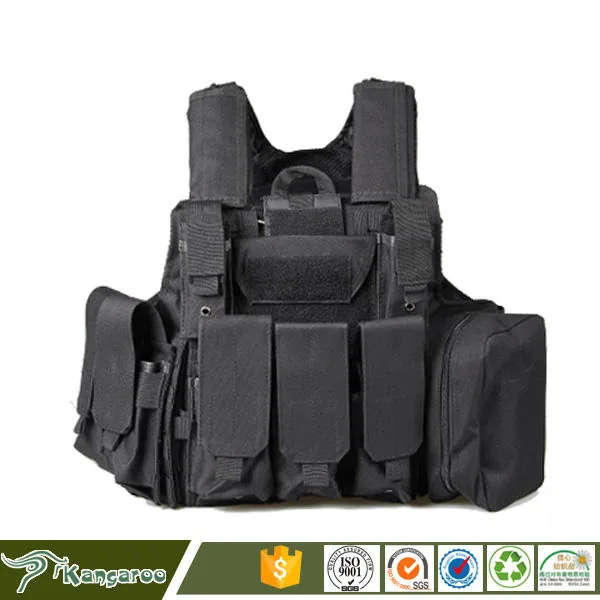 Outdoor Recreation Airsoft Game Plate Carrier — Black view 4
