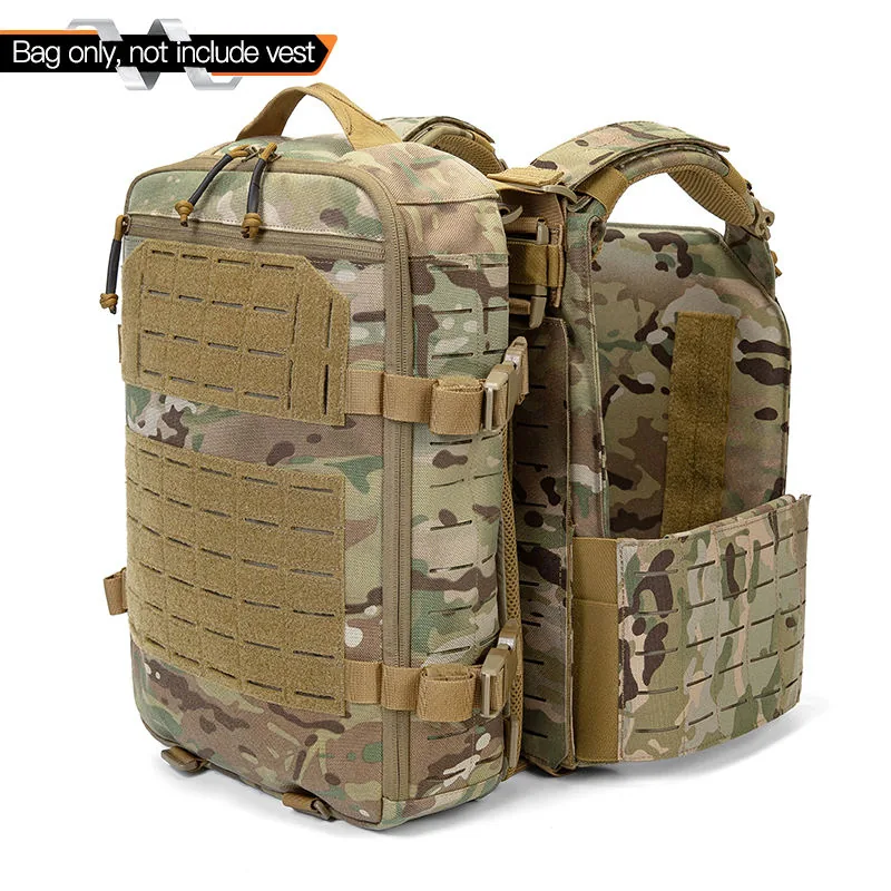 1000D Nylon Tactical Vest Bag 12L — Black — Tactical Vests & Chest Rigs