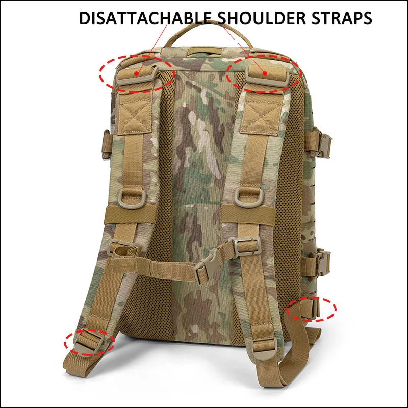 1000D Nylon Tactical Vest Bag 12L — Black view 3