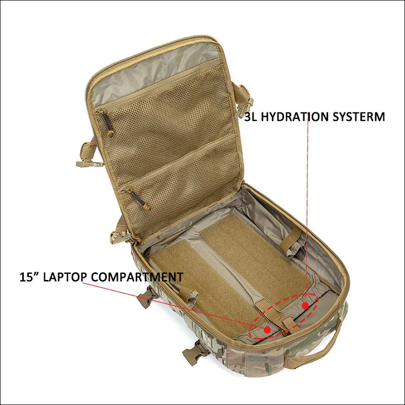 1000D Nylon Tactical Vest Bag 12L — Black view 4