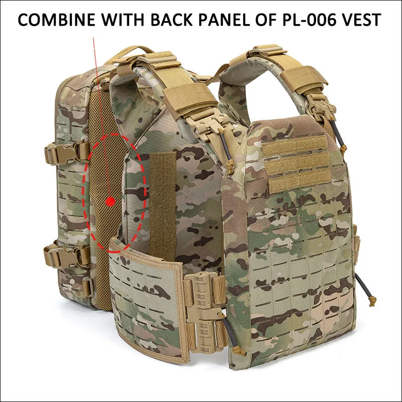 1000D Nylon Tactical Vest Bag 12L — Black view 5