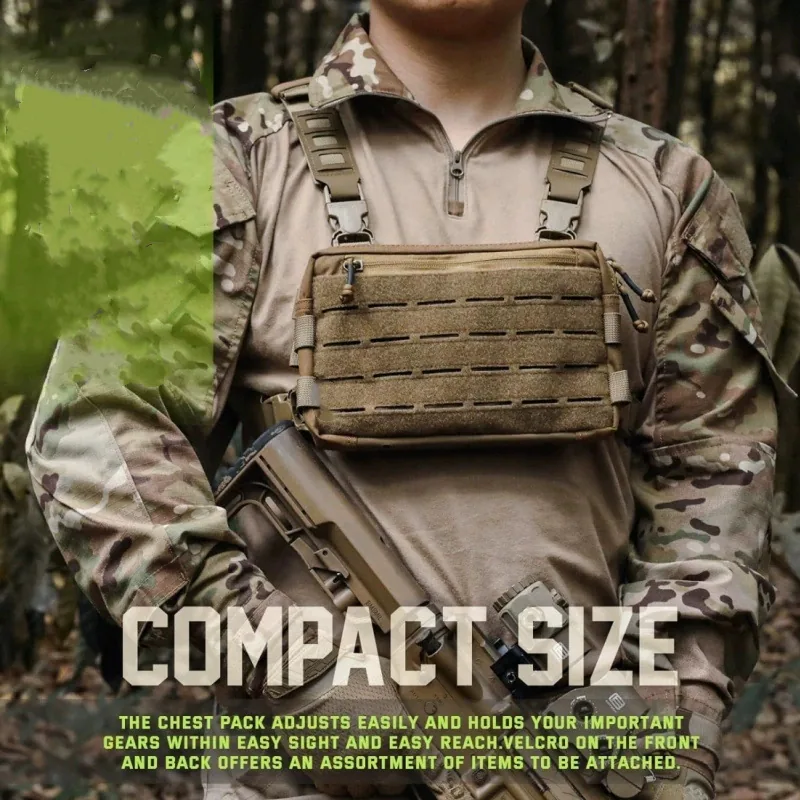 Multi-Functional Tactical Vest Bag Zipper — Black view 4