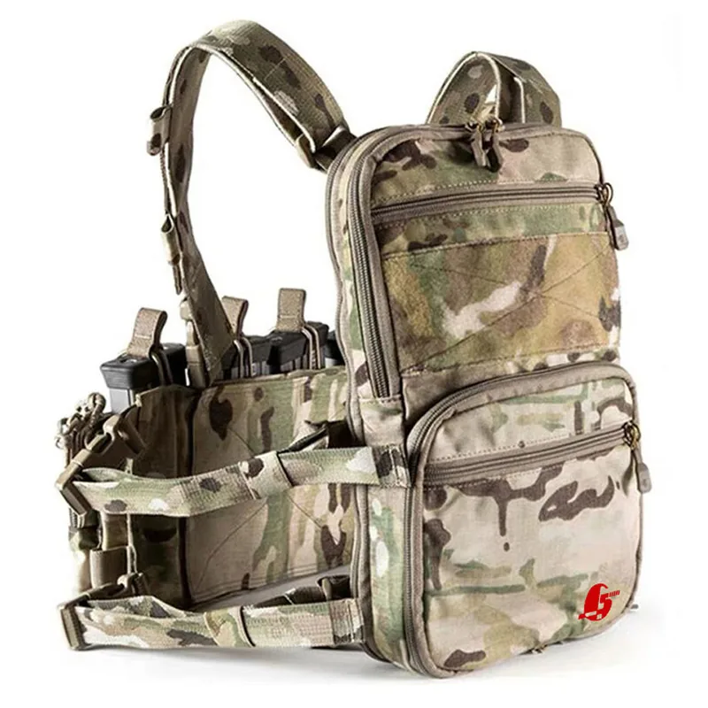 Tactical Chest Pack Holster Harness — Black — Tactical Vests & Chest Rigs