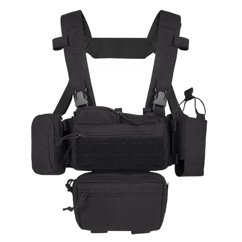 Lightweight Outdoor Nylon Tactical Vest — Black view 2