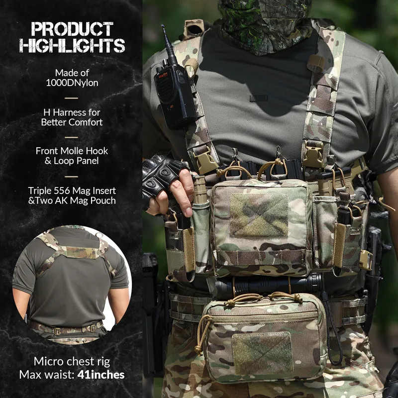 Tactical Rapid Combat Security Vest Bag — Black view 4
