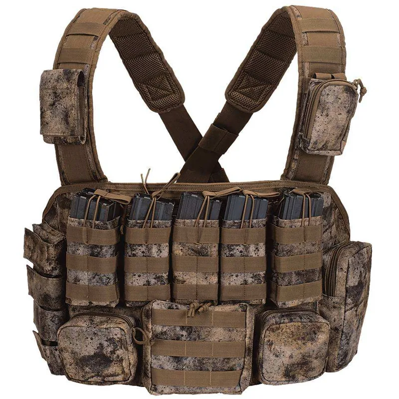 Modular Assault Chest Rig With Pouches — Coyote view 5