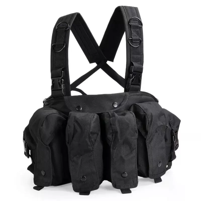 Waterproof 600D Oxford Chest Rig — Black view 3