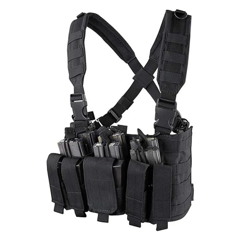 Custom Utility Adjustable Chest Rig — Black view 2
