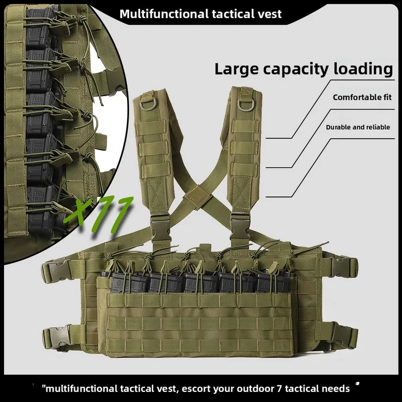 MOLLE Micro Vest Chest Rig — Black view 3