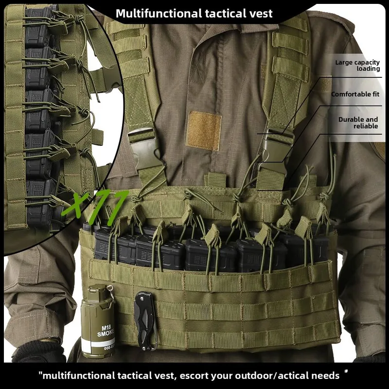 Tactical Chest Rig Running Pack — Black view 4