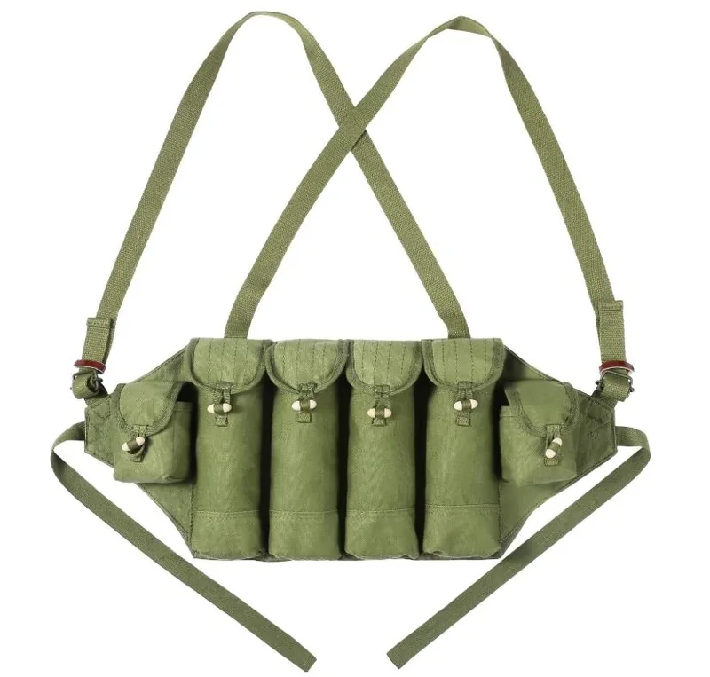 Custom 6-Pocket Bandolier Chest Rig — Black — Tactical Vests & Chest Rigs