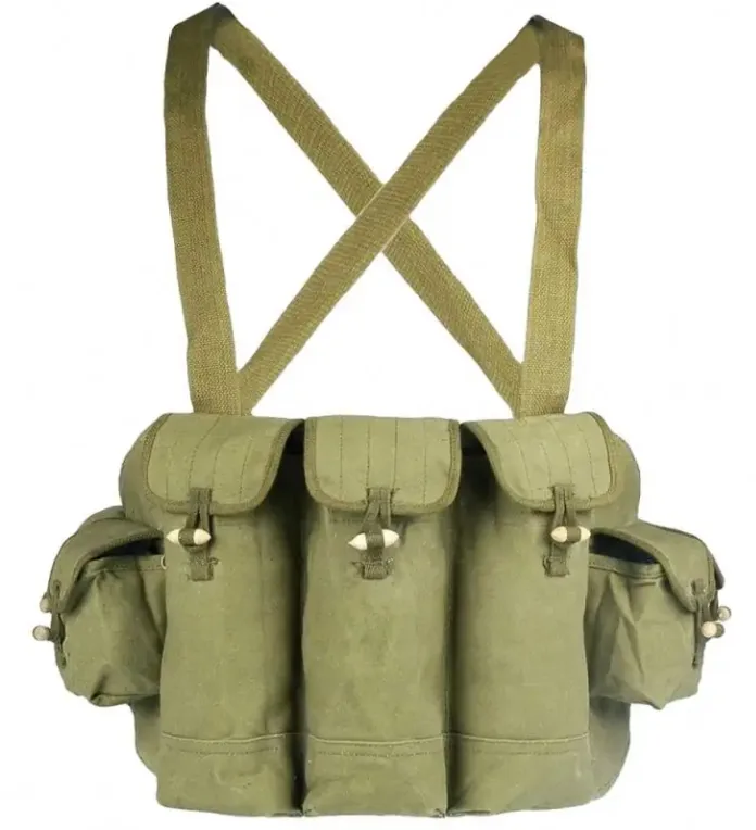 Custom 6-Pocket Bandolier Chest Rig — Black view 2