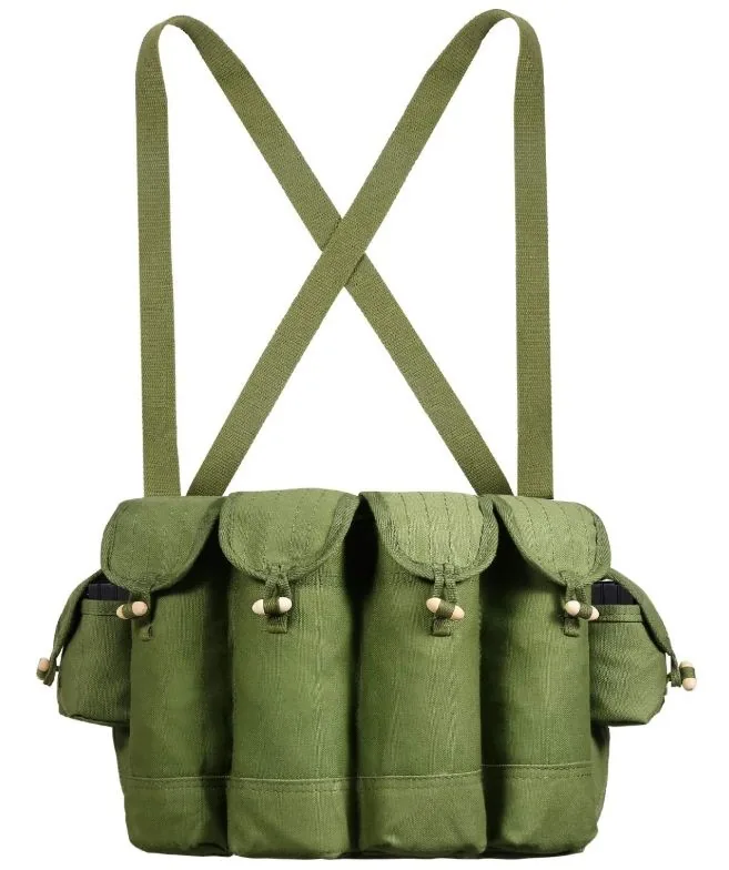 Custom 6-Pocket Bandolier Chest Rig — Black view 3
