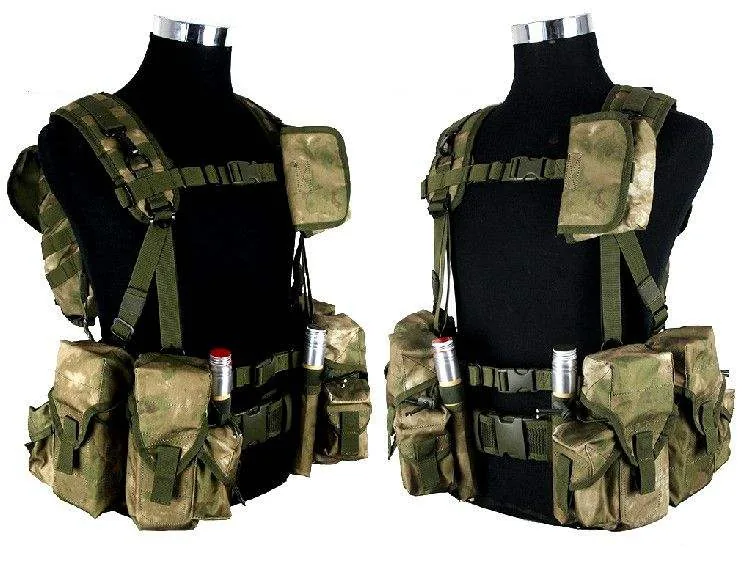 Russian-Style Tactical Chest Rig MOLLE — Green view 2