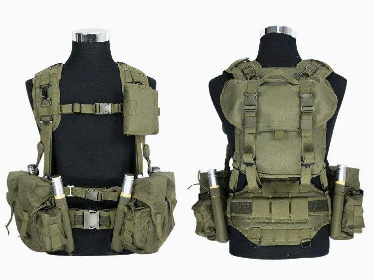 Russian-Style Tactical Chest Rig MOLLE — Green view 4