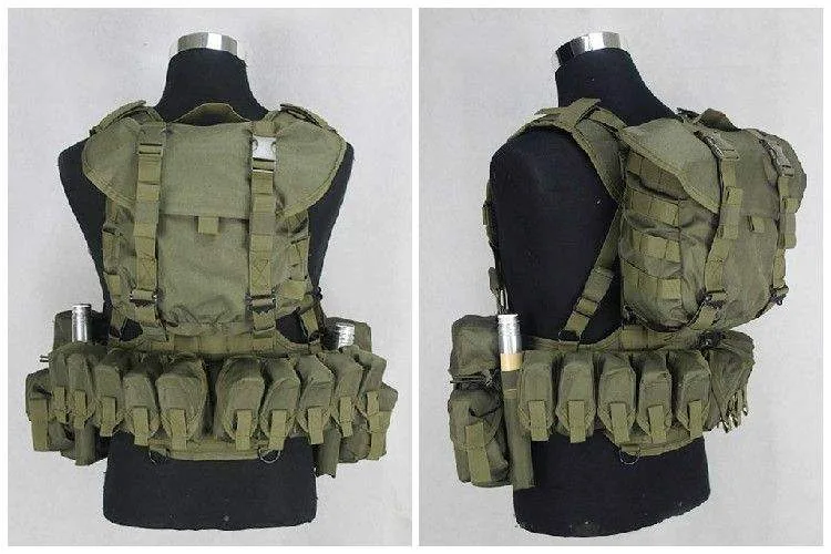 Russian-Style Tactical Chest Rig MOLLE — Green view 5