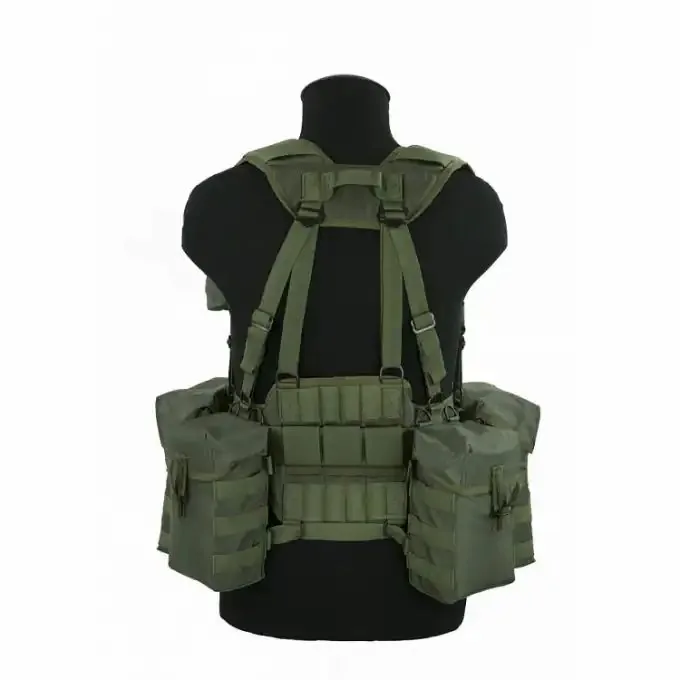 Custom Harness Heavy Chest Rig with Belt — Black view 3
