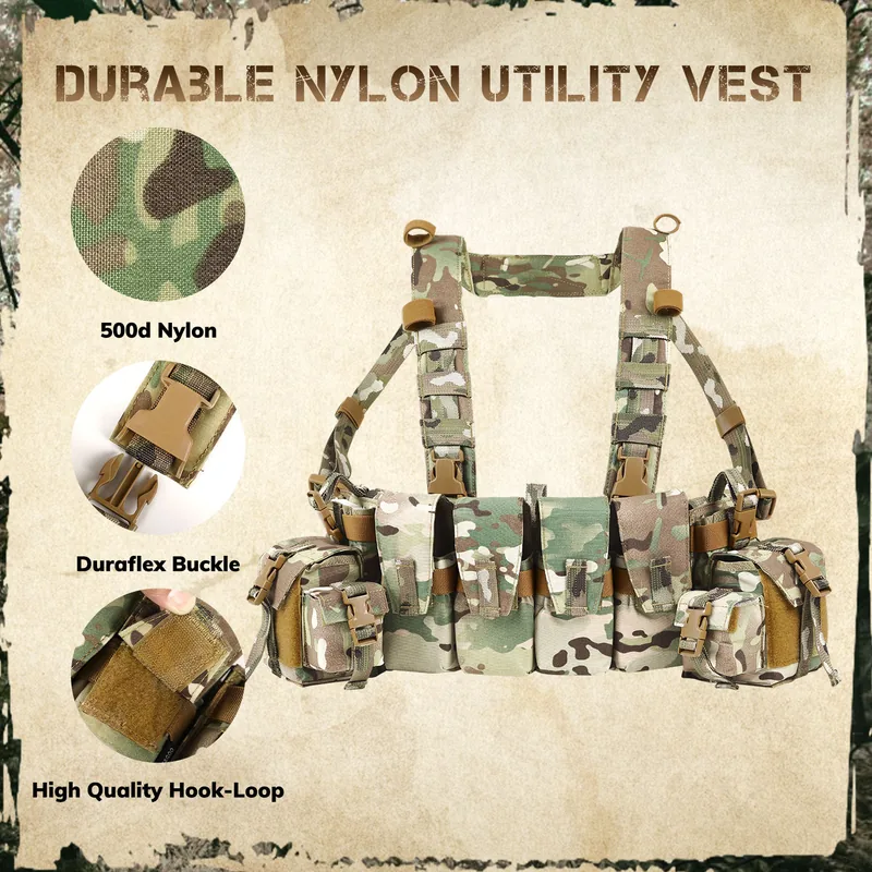 Warrior Multi-Function Chest Vest — Black view 3
