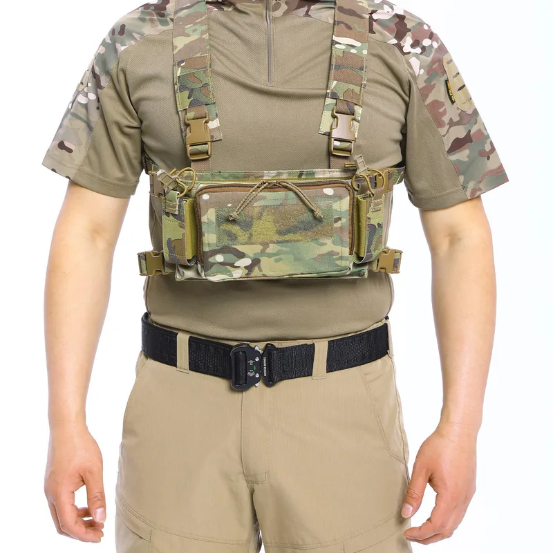 Triple Magazine Pouch Chest Rig X-Harness — Black view 4