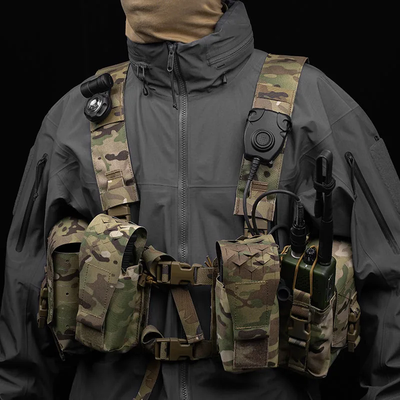 Cordura Alpha Split Chest Rig — Black — Tactical Vests & Chest Rigs