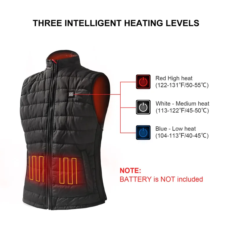 5V USB Rechargeable Far-Infrared Heated Wool Knitted Vest view 2