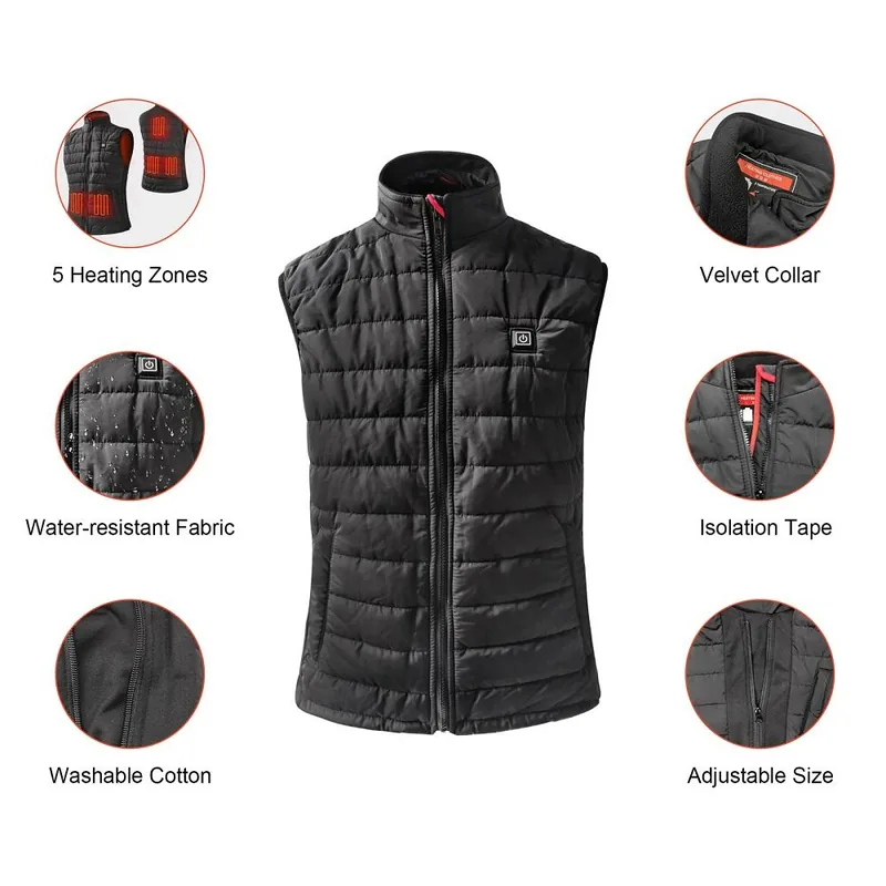 5V USB Rechargeable Far-Infrared Heated Wool Knitted Vest view 3