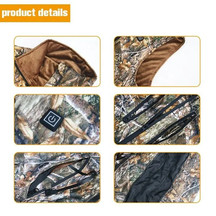 Winter Outdoor Electric Body Warmer Camouflage Heated Vest view 3