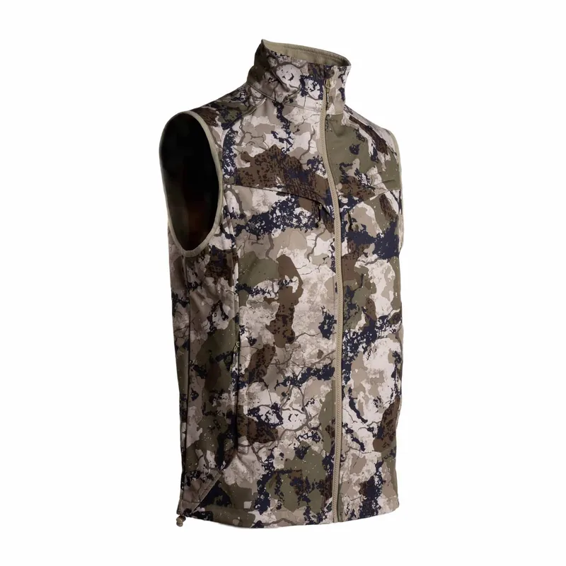 Mens Outdoor Soft Shell Hunting Vest 4-Way Stretch Sleeveless view 3