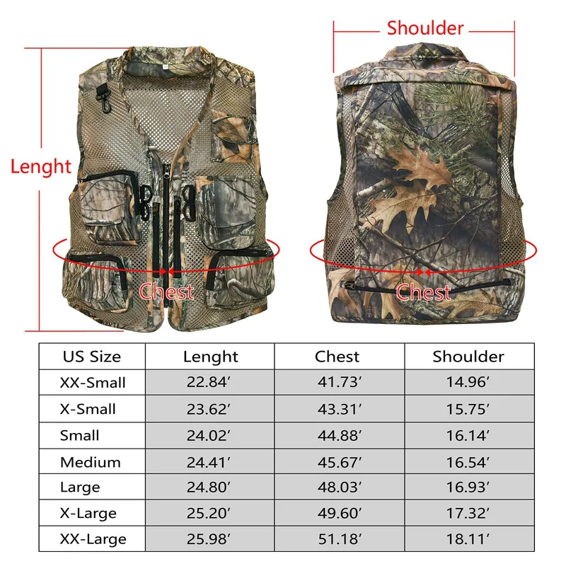 Outdoor Breathable Rip-Stop Camouflage Fly Fishing Vest Multi-Pocket view 5