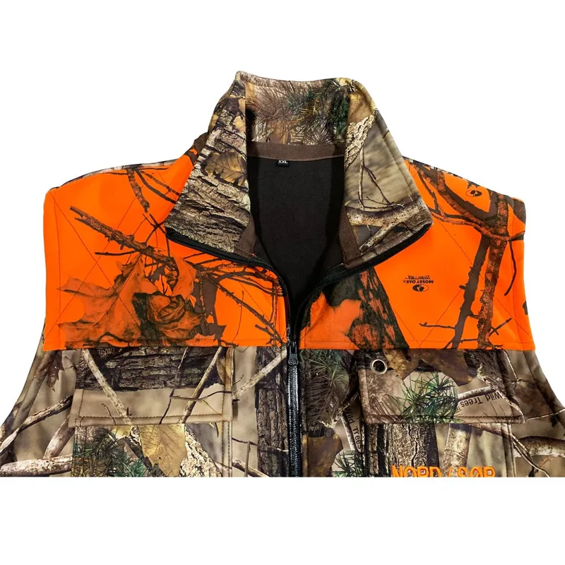 New Hunting Camo Vest Blaze Orange Winter Insulated Vest view 4