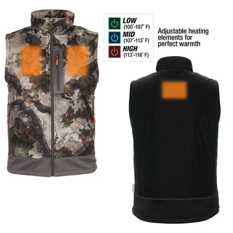 Heated Camouflage Winter Fleece Hunting Wear Vest view 4