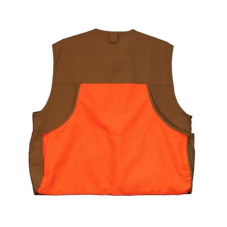 Reversible Polyester Mesh Shell Hunting Vest Digital Plaid Orange view 6